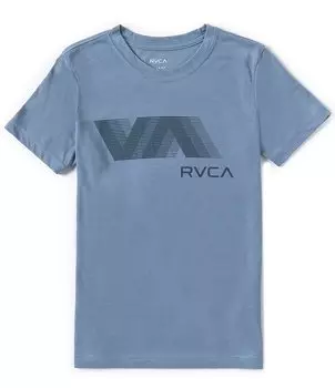 Футболка RVCA Big Boys 8–20 с короткими рукавами VA RVCA Blur, синий