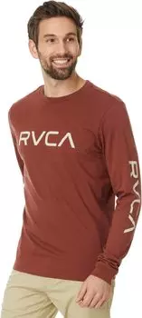 Футболка RVCA Big RVCA Long Sleeve Tee, цвет Red Earth
