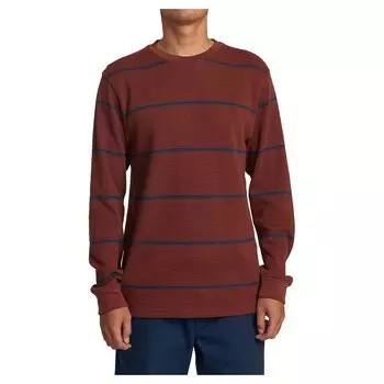 Футболка Rvca Day Shift Thermal Stripe, коричневый