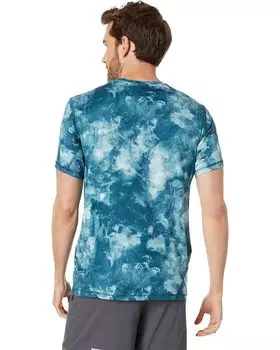 Футболка RVCA Vent RVCA Badge S/S Tee, цвет Teal Tie-Dye