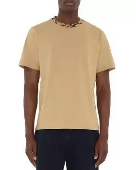 Футболка Ryan Relaxed Fit Check с круглым вырезом Burberry, коричневый/бежевый