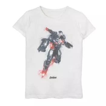 Футболка с аэрозольной краской для девочек 7–16 лет «Marvel Avengers Endgame War Machine» Licensed Character