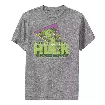 Футболка с абстрактным портретом и логотипом Marvel The Incredible Hulk для мальчиков 8–20 лет с графическим изображением Marvel
