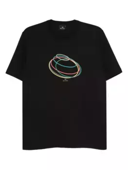 Футболка с абстрактным принтом PS Paul Smith, черный