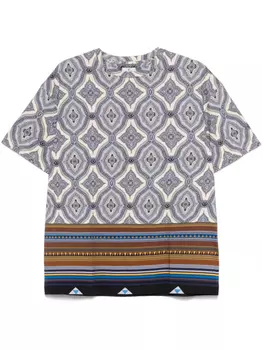 Футболка с абстрактным узором ETRO, синий
