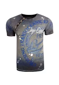 Футболка с эффектным принтом спереди RUSTY NEAL, антрацит