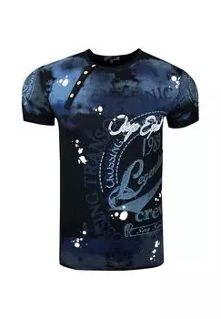 Футболка с эффектным принтом спереди RUSTY NEAL, черный