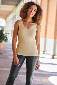 Футболка с эффектом металлик Sosandar, желтый