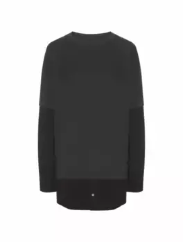 Футболка с эффектом многослойности MM6 MAISON MARGIELA, черный