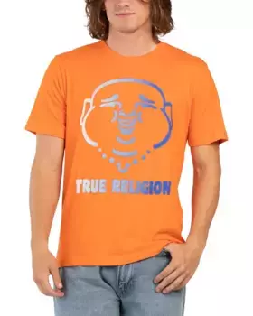 Футболка с эффектом омбре Будды True Religion, цвет Puffins Bill