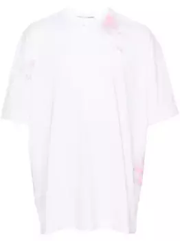 Футболка с эффектом разбрызганной краски Comme Des Garons Shirt, белый