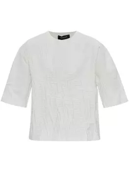 Футболка с эффектом трещин Fabiana Filippi, белый