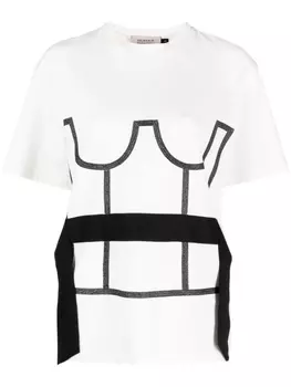 Футболка с эффектом тромплей Murmur, белый