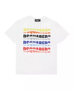 Футболка с эффектом волн Dsquared2, белый
