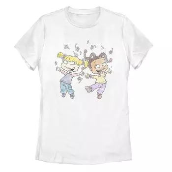 Футболка с акварельным цветочным принтом Junior's Rugrats Angelica & Susie Licensed Character