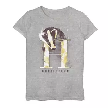 Футболка с акварельным рисунком для девочек 7–16 лет «Гарри Поттер Хаффлпафф Хаус» Harry Potter