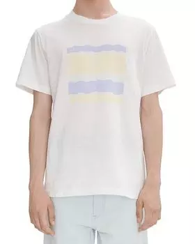 Футболка с акварельным рисунком Malone A.P.C., белый