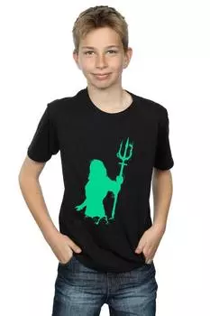 Футболка с аквасилуэтом «Аквамен» DC Comics, черный