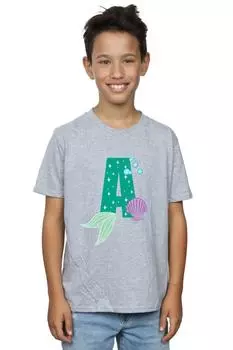 Футболка с алфавитом A для Ариэль Disney, серый