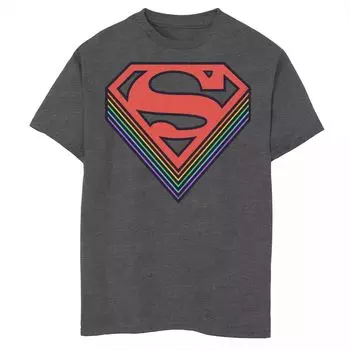 Футболка с эмблемой Superman Pride Drop Shadow для мальчиков 8–20 лет Licensed Character