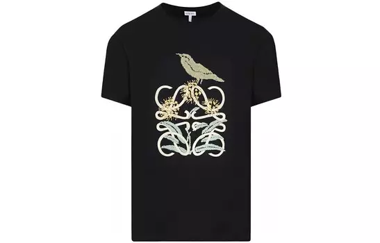 Футболка с анаграммой «Гербарий» Loewe, черный