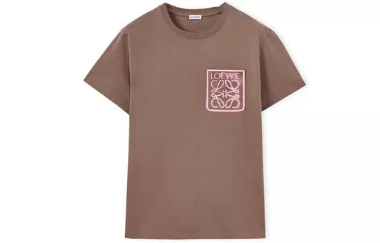 Футболка с анаграммой и поддельным карманом Loewe, бирюзовый