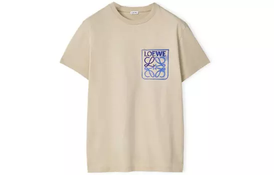 Футболка с анаграммой и поддельным карманом Loewe, серый