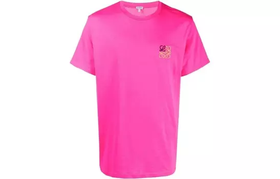 Футболка с анаграммой Loewe, фуксия
