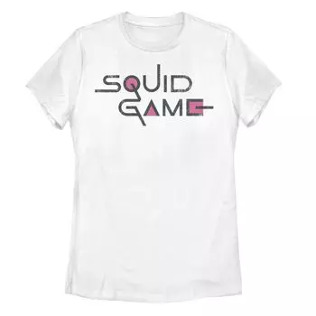Футболка с английским названием «Squid Game» для юниоров и поп-логотипом Licensed Character