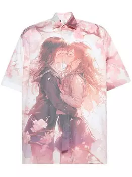 Футболка с аниме VETEMENTS, розовый