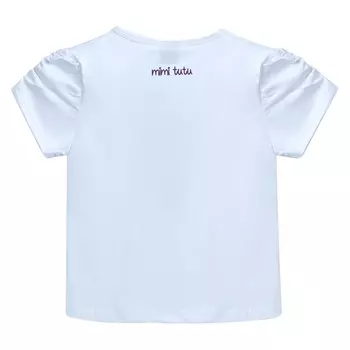 Футболка с аппликацией «Белый медведь» Mimi Tutu, белый