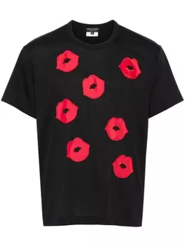 Футболка с аппликацией Comme des Garons Homme Plus, черный