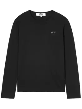 Футболка с аппликацией Comme Des Garons Play, черный