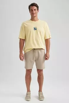 Футболка с аппликацией Defacto, желтый