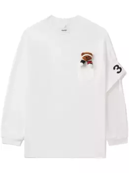 Футболка с аппликацией Doublet, белый