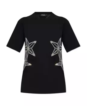 Футболка с аппликацией Dsquared2, черный