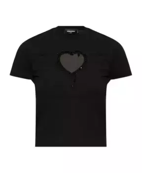 Футболка с аппликацией Dsquared2, черный