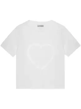 Футболка с аппликацией GANNI, белый