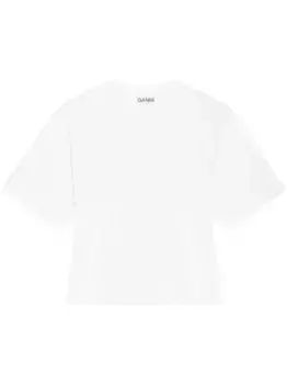 Футболка с аппликацией GANNI, белый