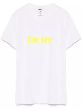 Футболка с аппликацией логотипа DKNY, белый