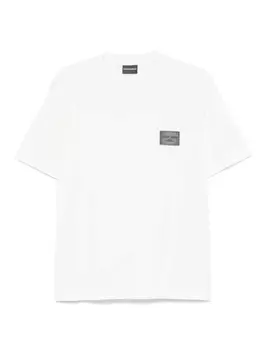 Футболка с аппликацией логотипа Emporio Armani, белый