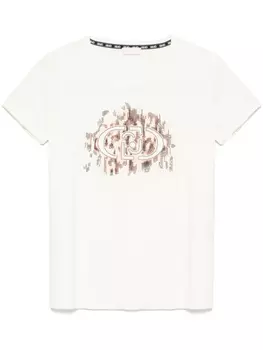 Футболка с аппликацией логотипа LIU JO, белый