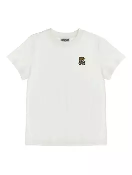 Футболка с аппликацией Moschino Kids, белый