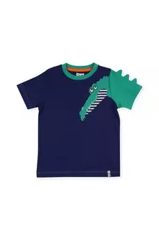 Футболка с аппликацией под крокодила Lilly + Sid, темно-синий