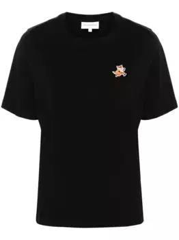 Футболка с аппликацией Speedy Fox Maison Kitsun, черный