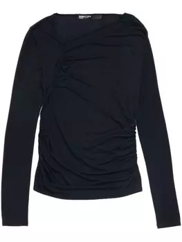 Футболка с асимметричным вырезом горловины Bimba y Lola, черный