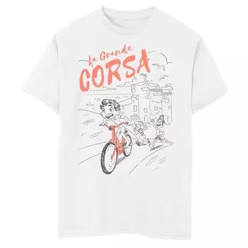 Футболка с эскизом Disney/Pixar Luca La Grande Corsa для мальчиков 8–20 лет Licensed Character