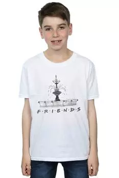 Футболка с эскизом фонтана Friends, белый