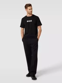 Футболка с этикеткой BOSS, черный