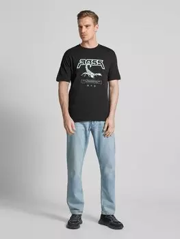 Футболка с этикеткой BOSS Orange, черный